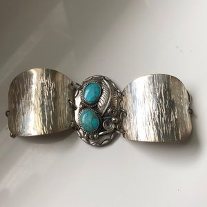 Sterling silver and turquoise bracelet